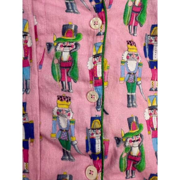 Jayes Studio Nutcracker Print Pajama Shirt Pink Cotton Sleep Top Size L (14-18) - Picture 12 of 16